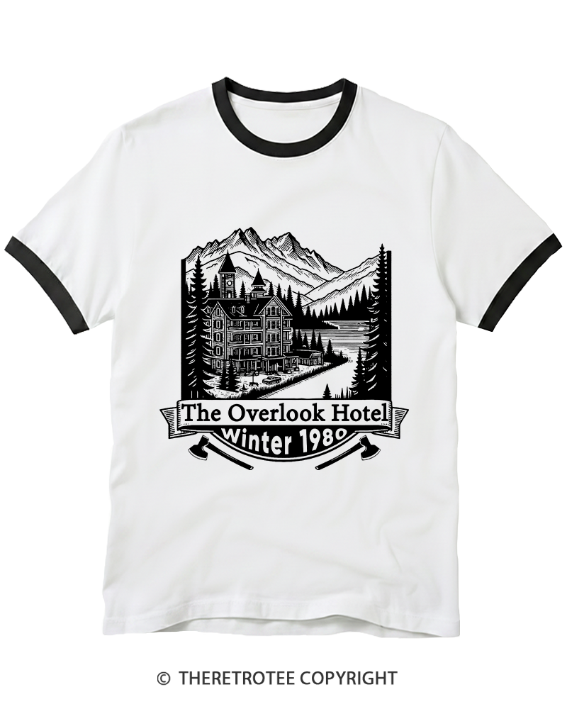 TheRetroTee Overlook Hotel 1980s Ringer T-shirt