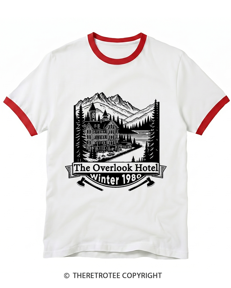TheRetroTee Overlook Hotel 1980s Ringer T-shirt