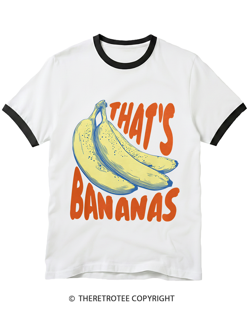 TheRetroTee Thats Bananas Ringer T-shirt