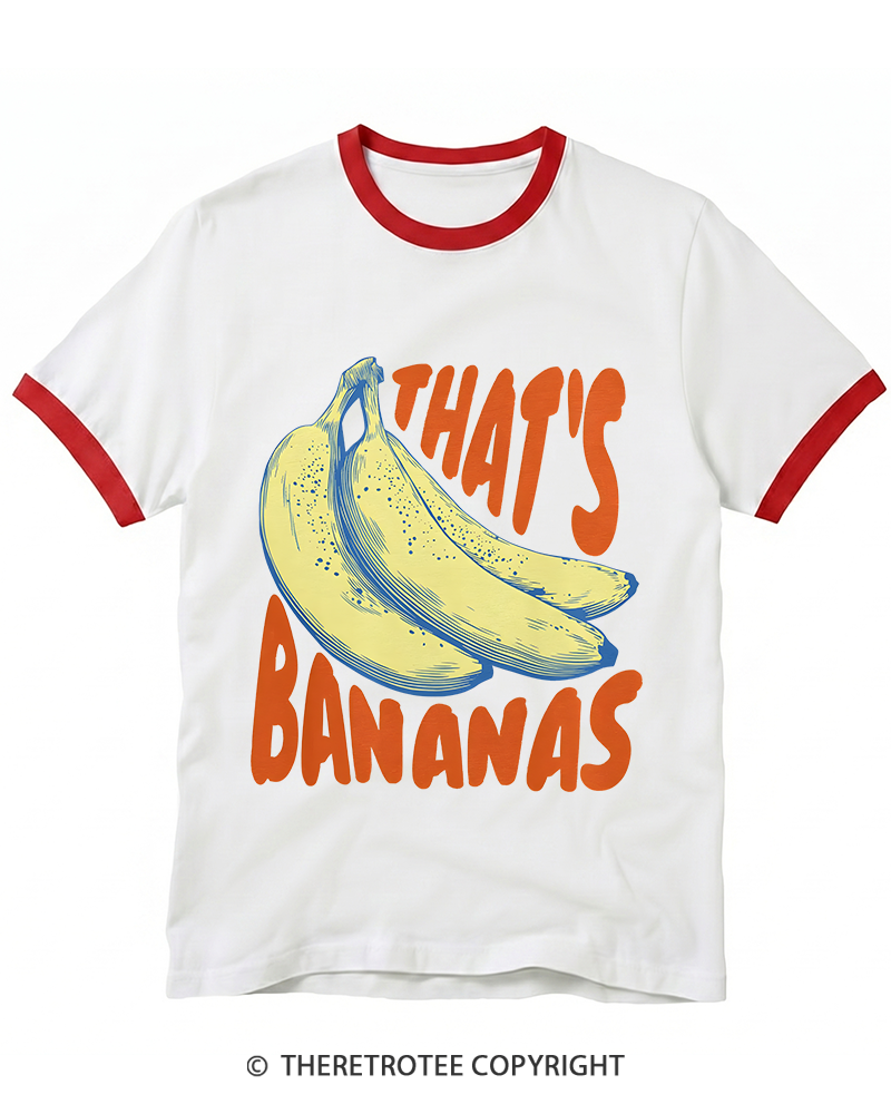 TheRetroTee Thats Bananas Ringer T-shirt