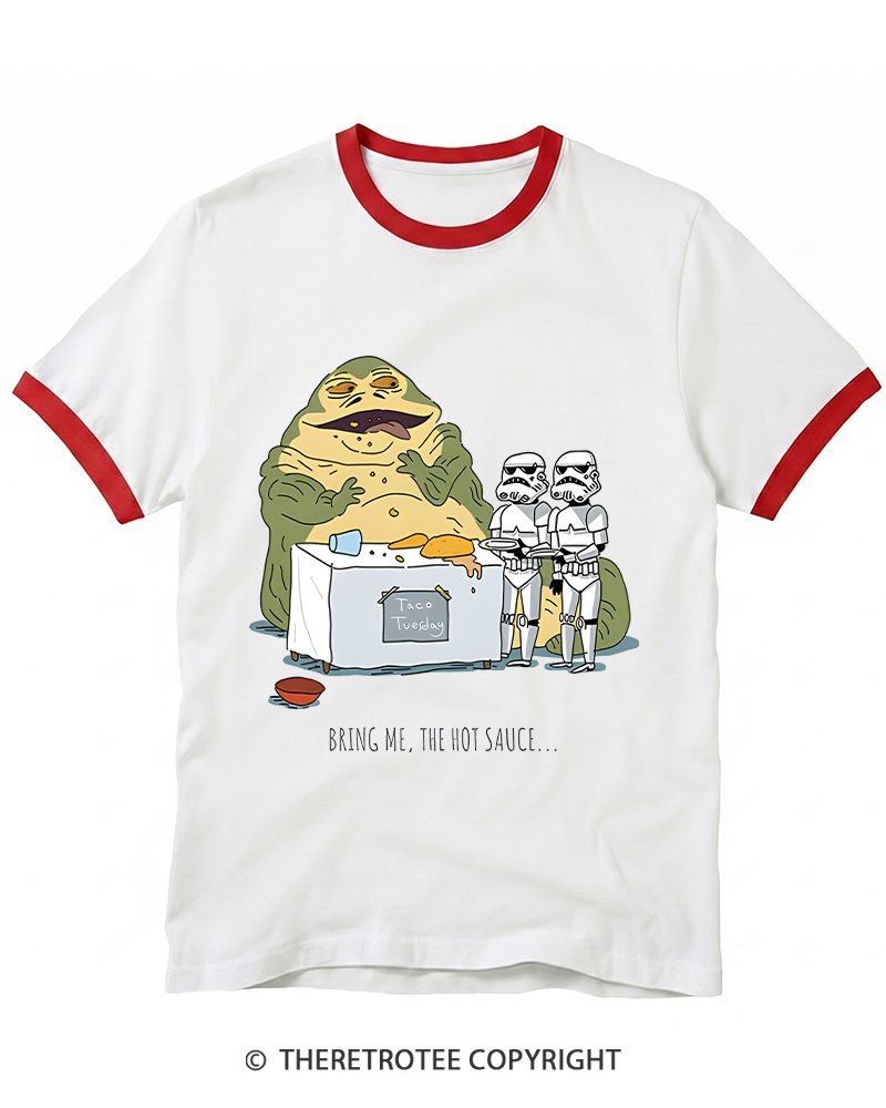 TheRetroTee Hot Sauce 1980s Ringer T-shirt