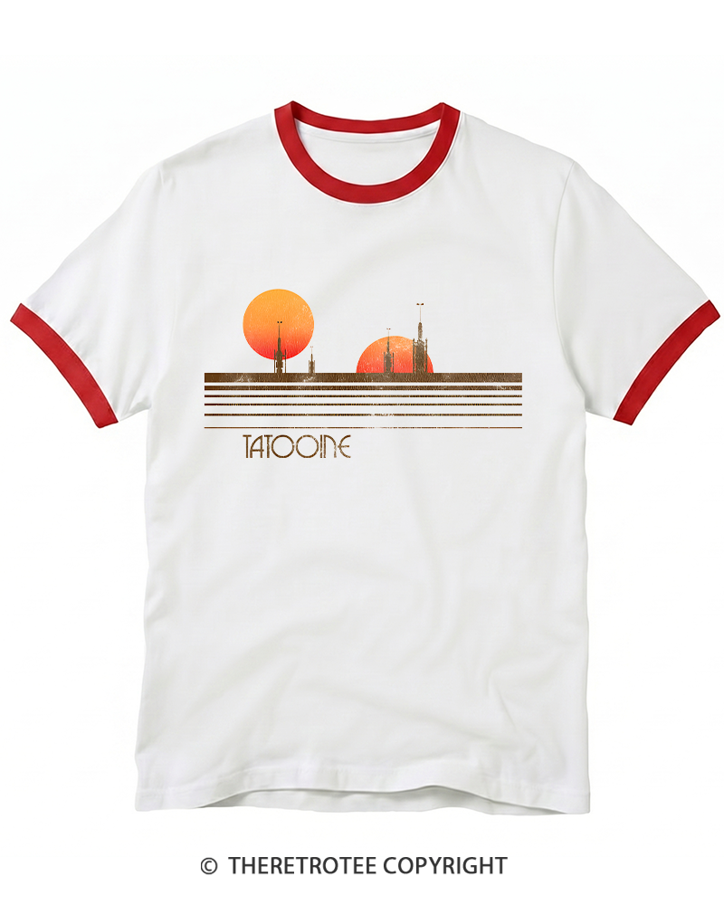 TheRetroTee Galaxy 1980s Ringer T-shirt