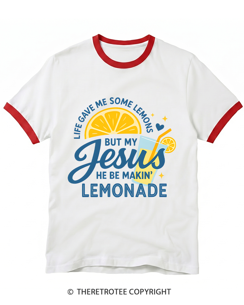 TheRetroTee Life Gave Me Some Lemons Ringer T-shirt