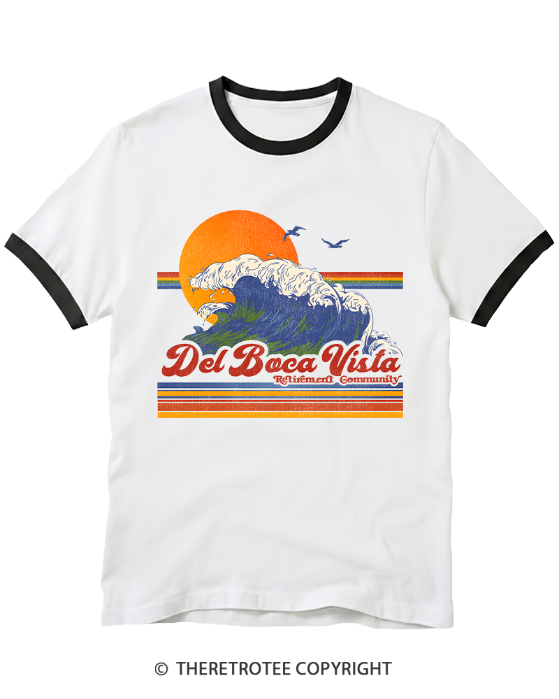 TheRetroTee Del Boca Vista 1990s Ringer T-shirt