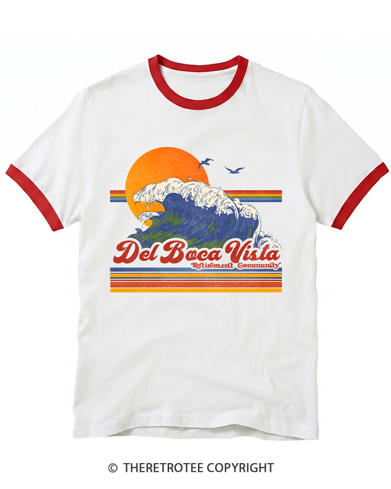 TheRetroTee Del Boca Vista 1990s Ringer T-shirt