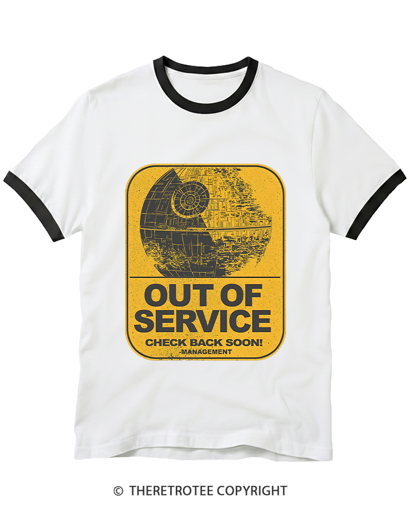 TheRetroTee Out Of Service 1980s Ringer T-shirt