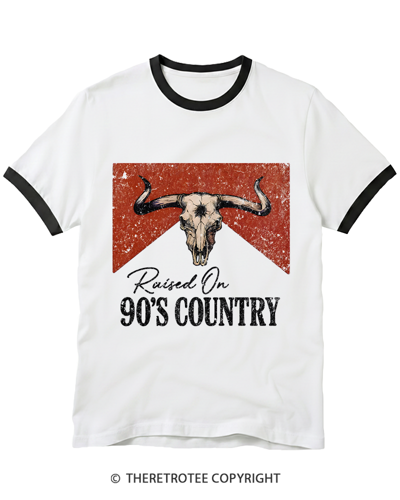 TheRetroTee Raised on 1990s Ringer T-shirt