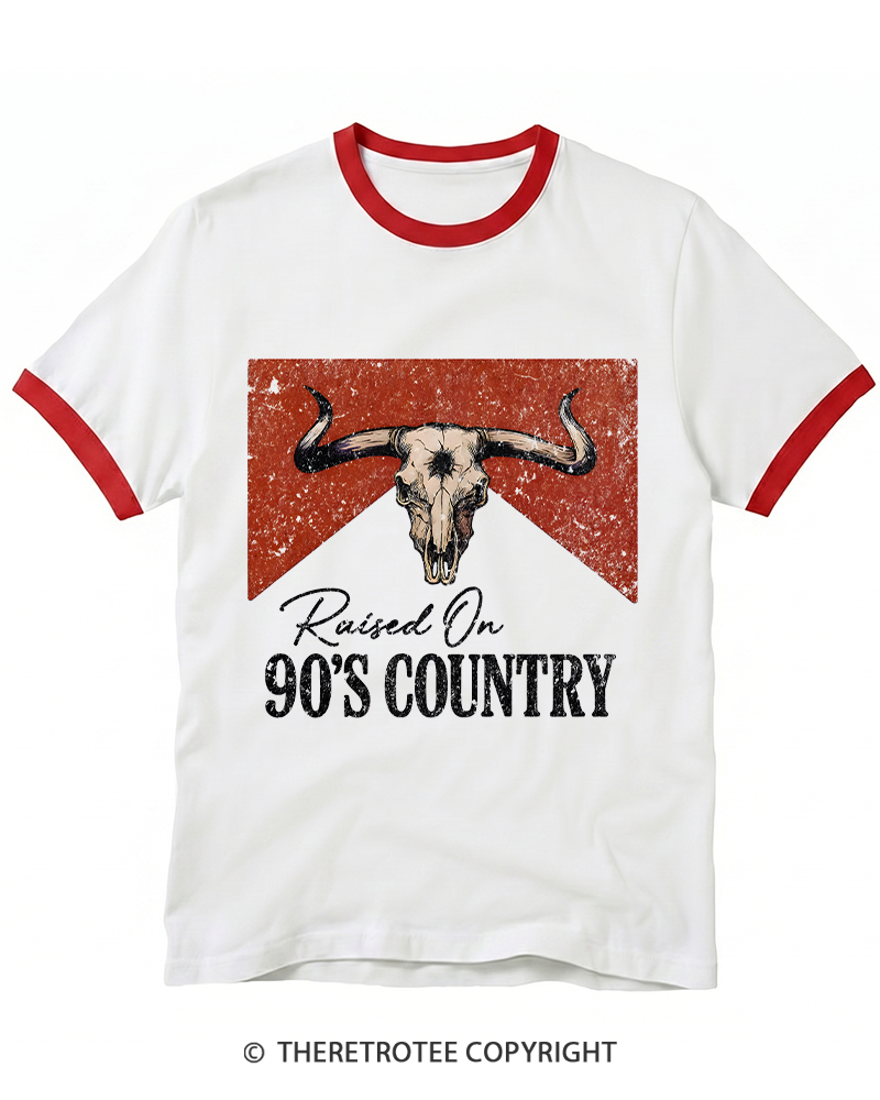 TheRetroTee Raised on 1990s Ringer T-shirt