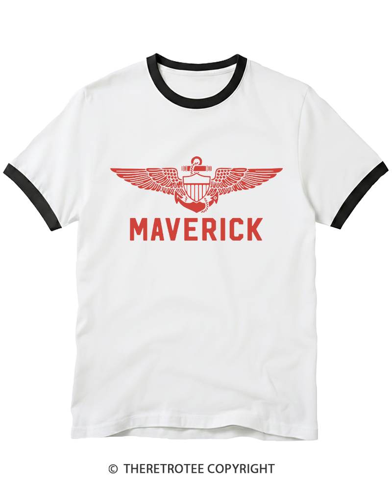 TheRetroTee 1980s Pilot Inspired Ringer T-shirt