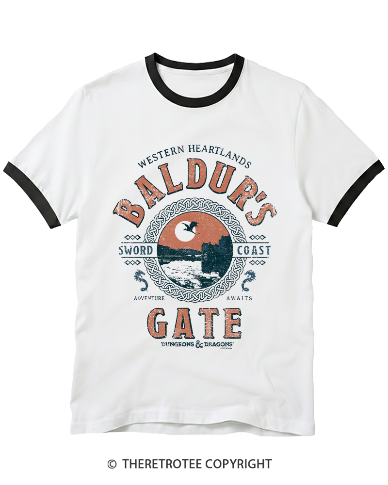 TheRetroTee Baldur's Gate Ringer T-shirt