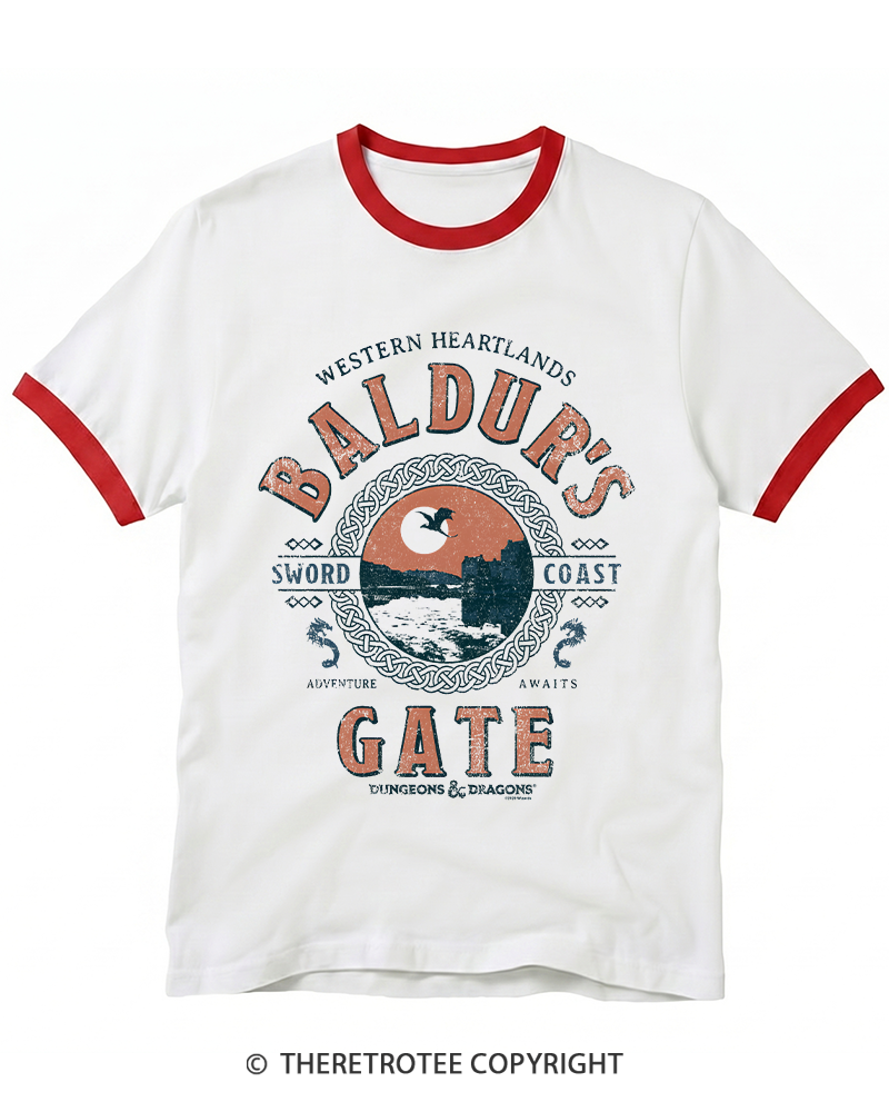 TheRetroTee Baldur's Gate Ringer T-shirt