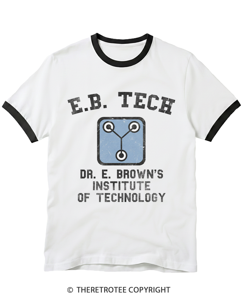 TheRetroTee East Bay Tech Institute of Technology 1980s Ringer T-shirt