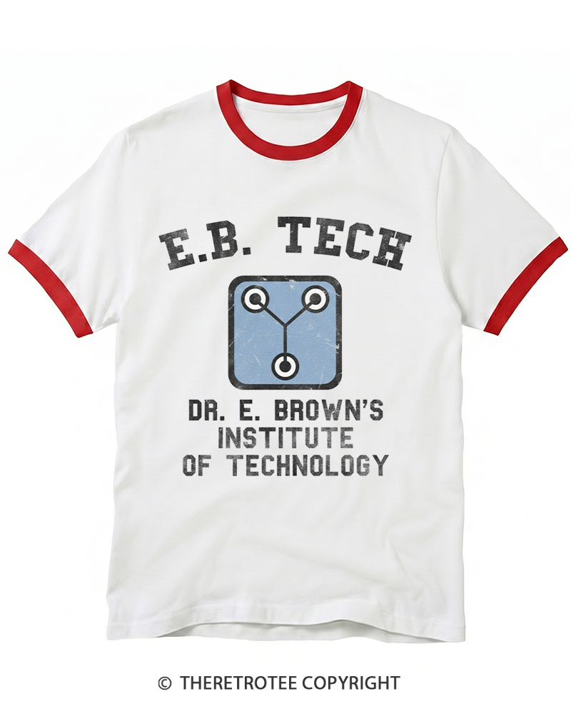 TheRetroTee East Bay Tech Institute of Technology 1980s Ringer T-shirt
