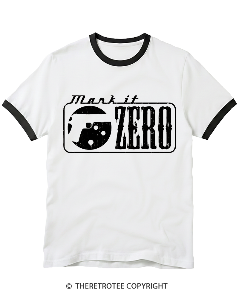 TheRetroTee Mark It Zero 1990s Ringer T-shirt