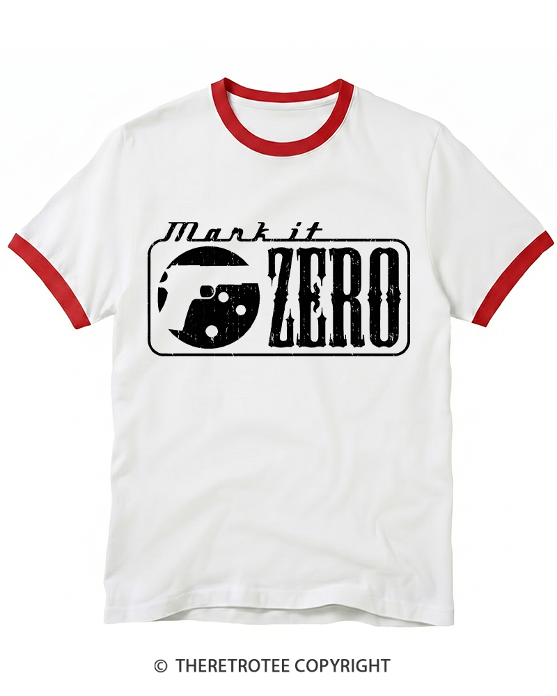 TheRetroTee Mark It Zero 1990s Ringer T-shirt