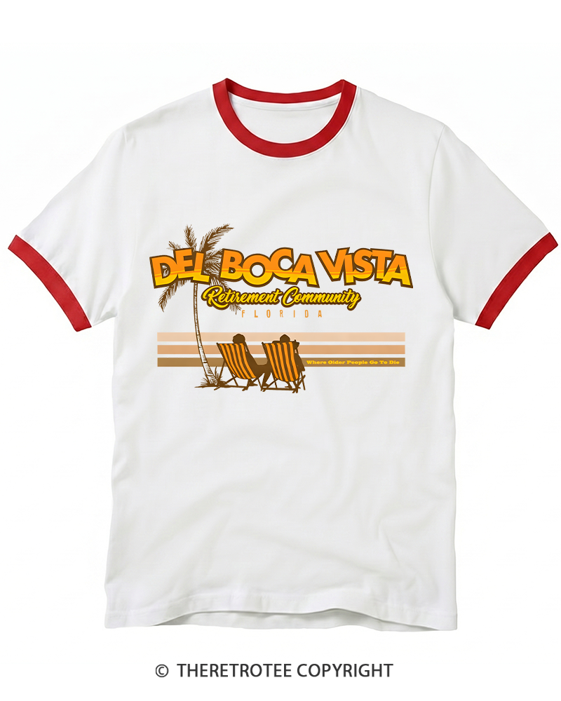 TheRetroTee Del Boca Vista 1990s Ringer T-shirt