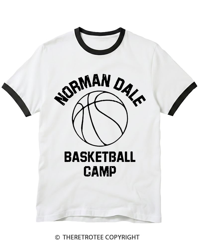 TheRetroTee Indiana Basketball Camp Inspired 1980s Ringer T-shirt