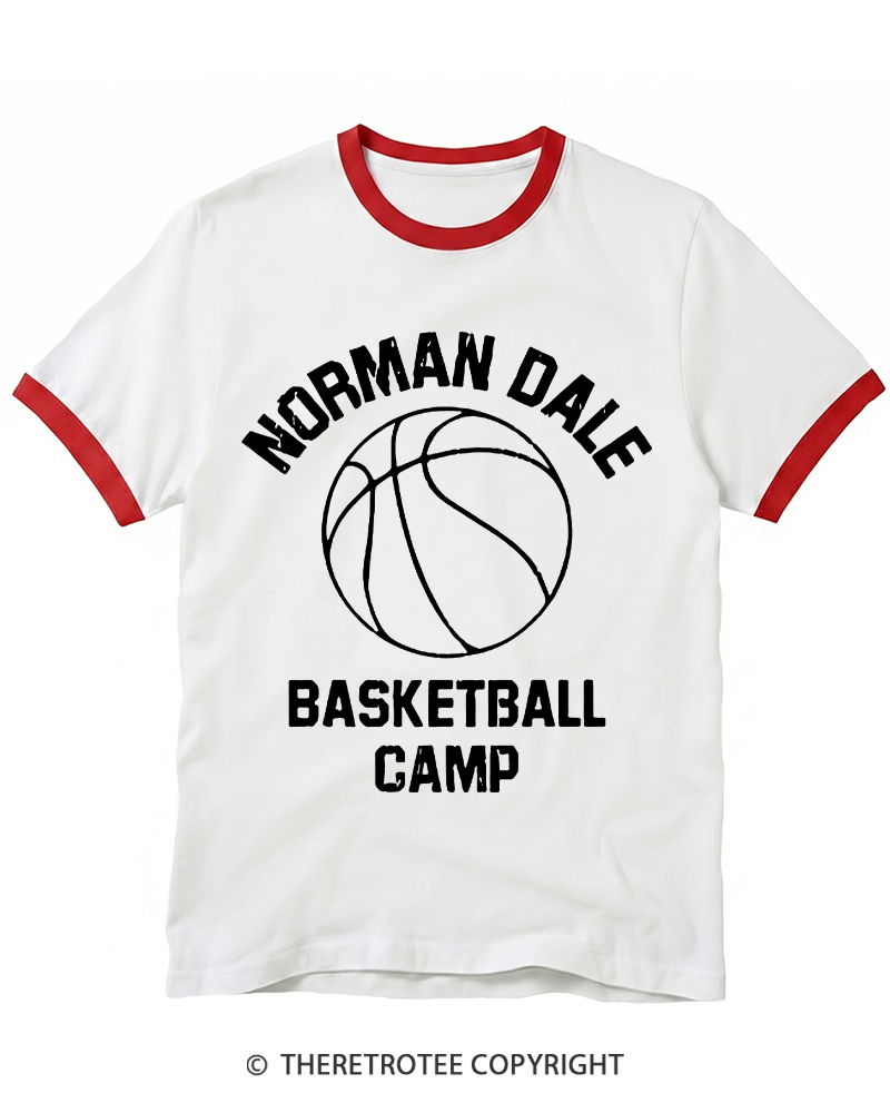 TheRetroTee Indiana Basketball Camp Inspired 1980s Ringer T-shirt