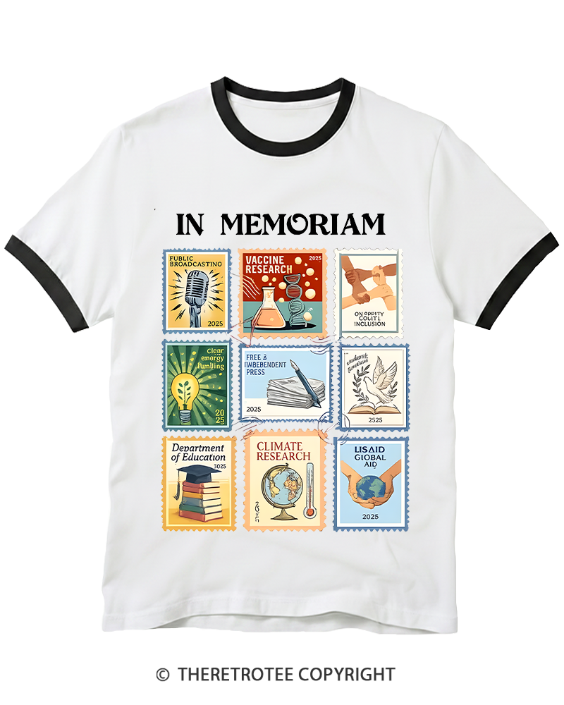 TheRetroTee In Memoriam Ringer T-shirt