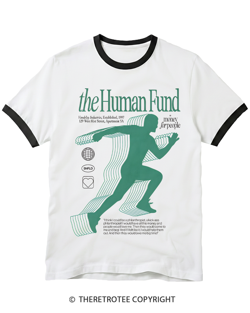 TheRetroTee The Human Fund 1990s Ringer T-shirt