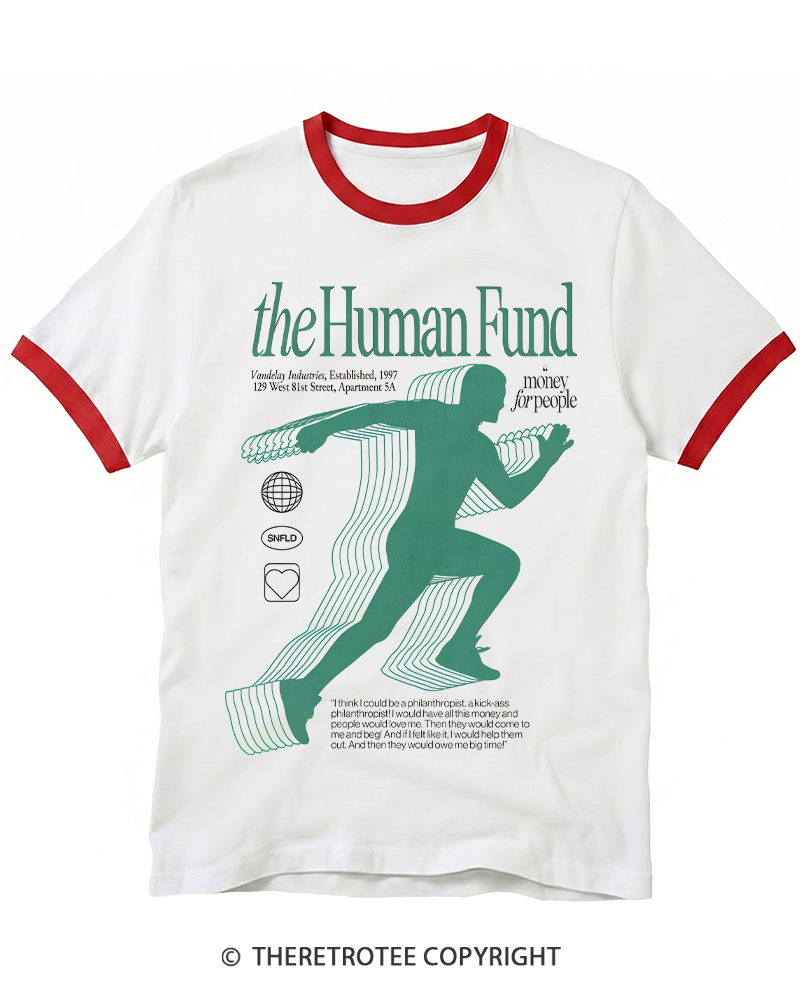 TheRetroTee The Human Fund 1990s Ringer T-shirt