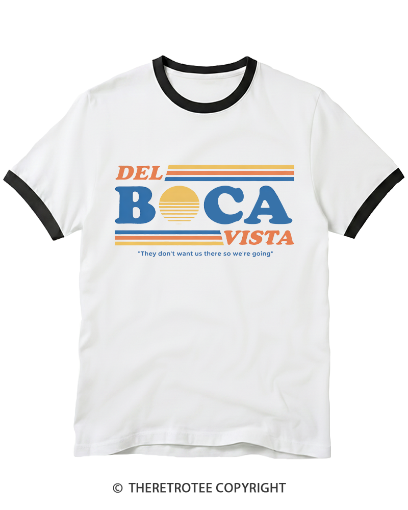 TheRetroTee Del Boca Vista 1990s Ringer T-shirt