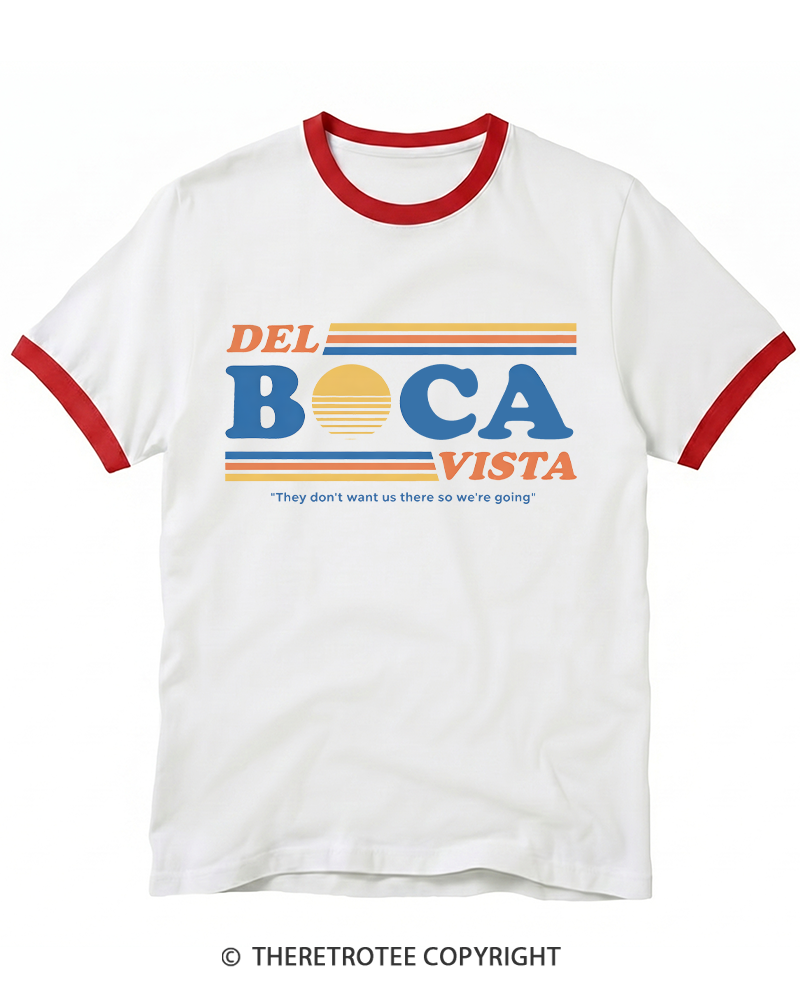 TheRetroTee Del Boca Vista 1990s Ringer T-shirt