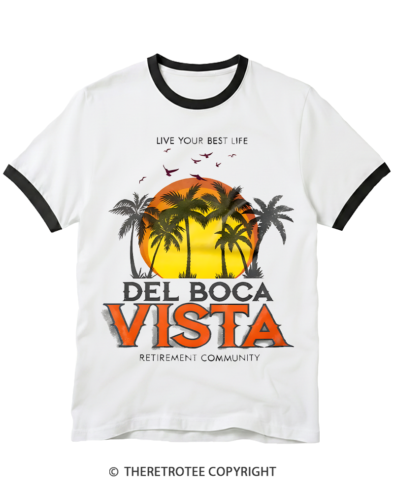 TheRetroTee Del Boca Vista 1990s Ringer T-shirt