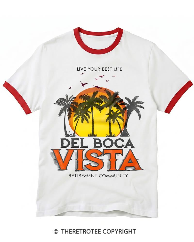 TheRetroTee Del Boca Vista 1990s Ringer T-shirt