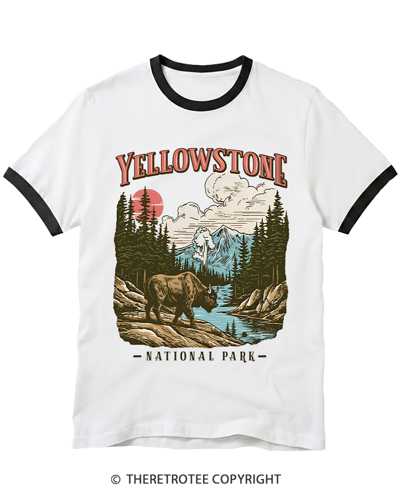 TheRetroTee American Frontier Inspired Ringer T-shirt