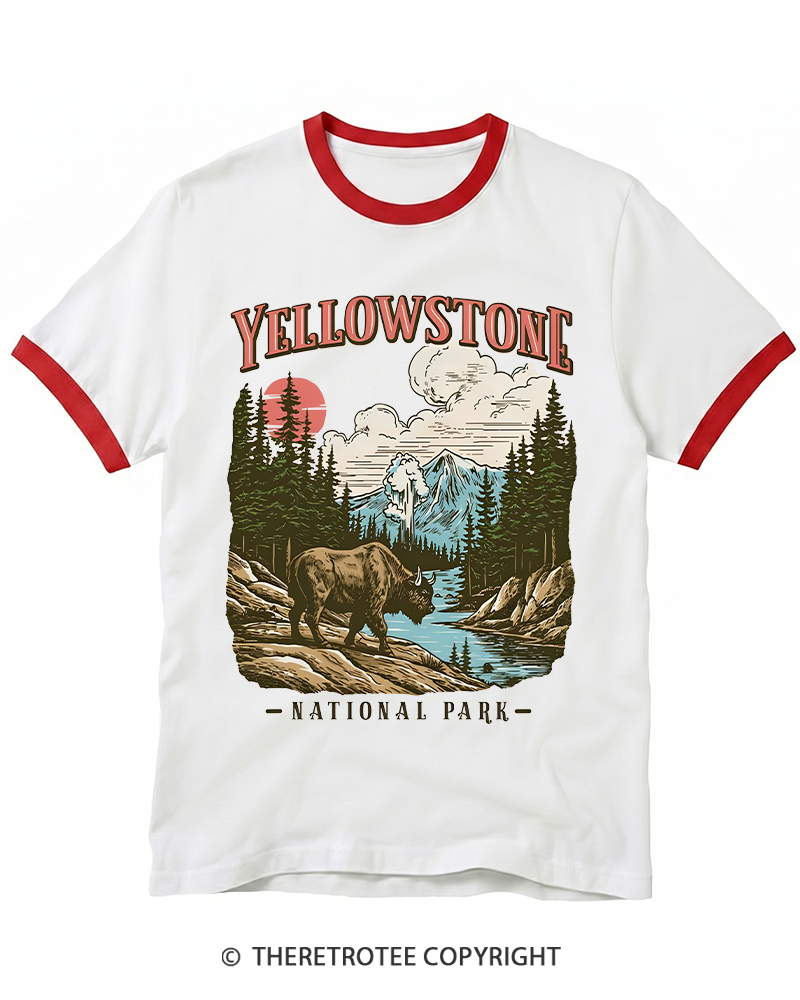 TheRetroTee American Frontier Inspired Ringer T-shirt