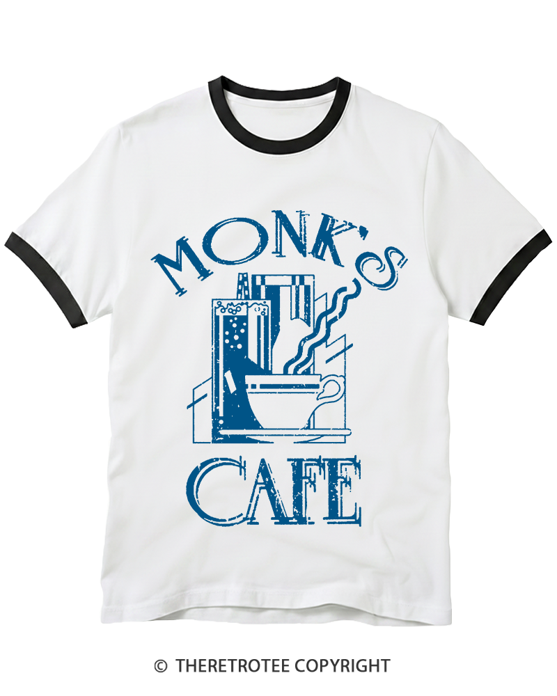 TheRetroTee Monk's Cafe 1990s Ringer T-shirt