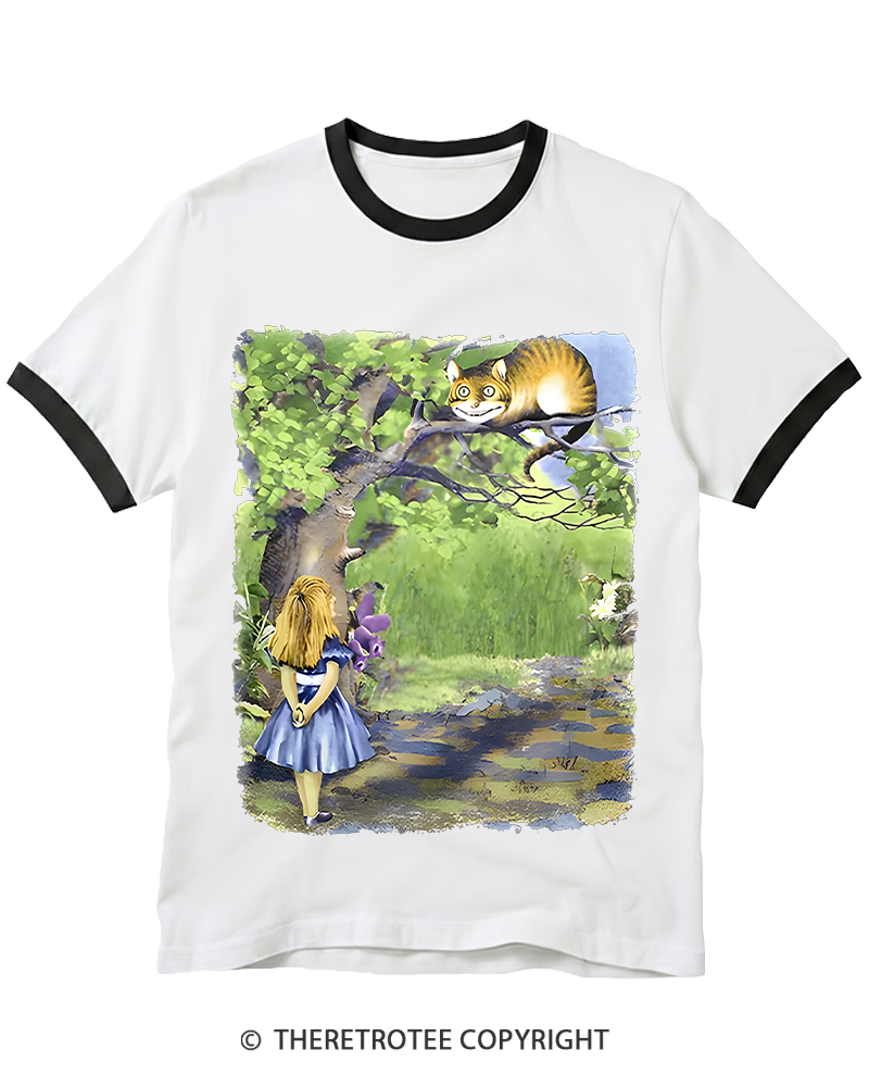 TheRetroTee Down the Rabbit Hole Ringer T-shirt