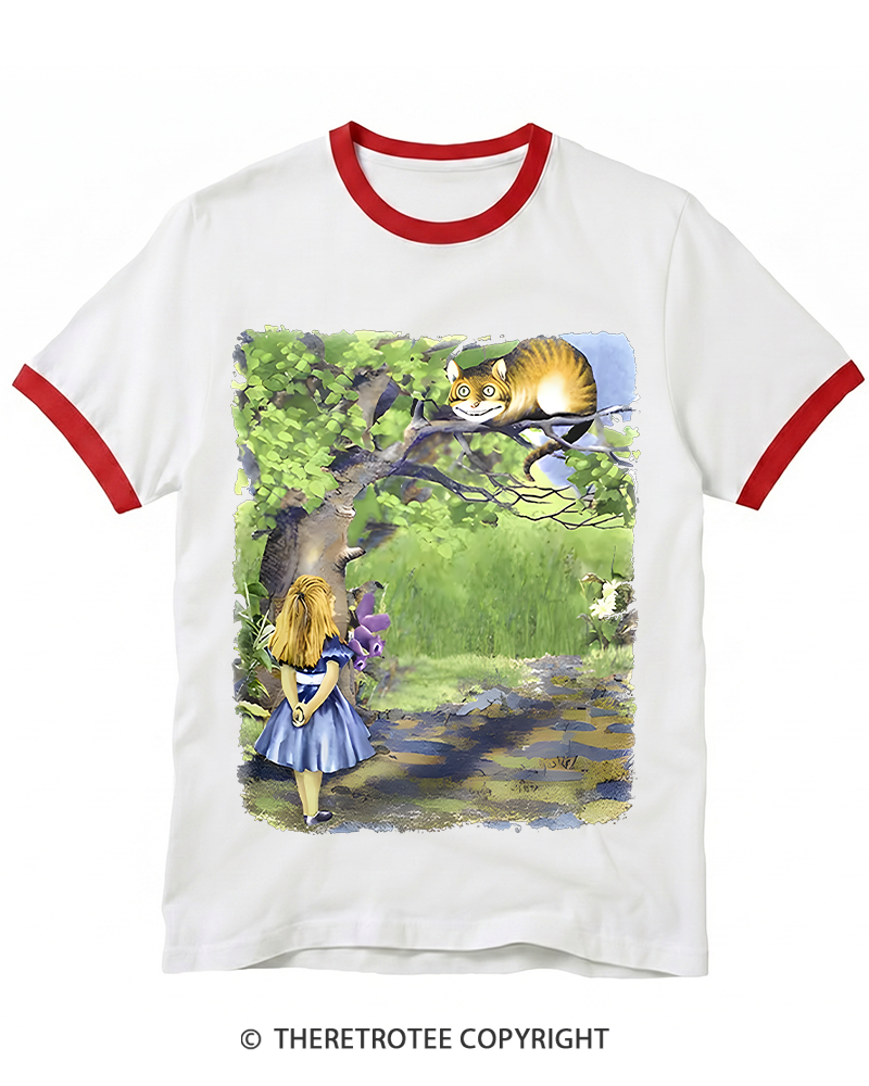TheRetroTee Down the Rabbit Hole Ringer T-shirt