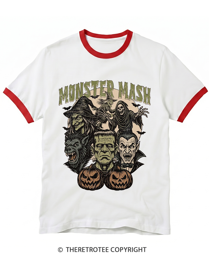 TheRetroTee Monster Mash Ringer T-shirt
