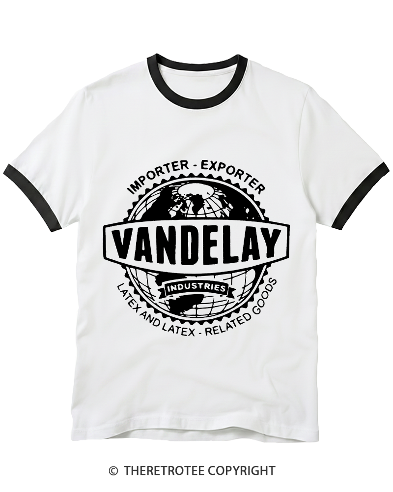 TheRetroTee Vandelay Industries 1990s Ringer T-shirt