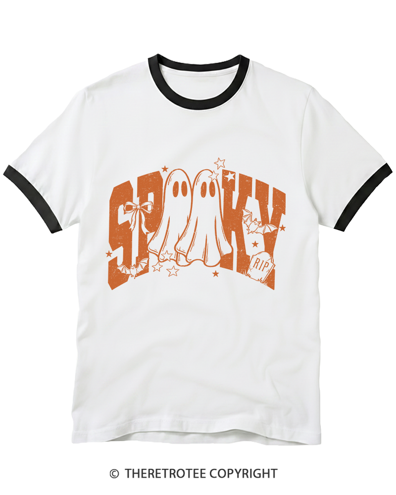 TheRetroTee Spooky 1990s Ringer T-Shirt