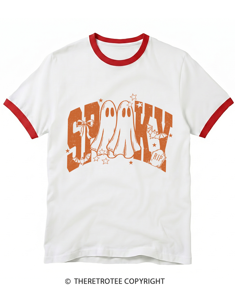 TheRetroTee Spooky 1990s Ringer T-Shirt