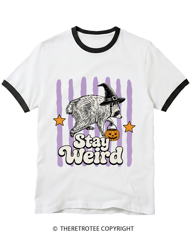 TheRetroTee Jimothy Stay Weird Ringer T-Shirt