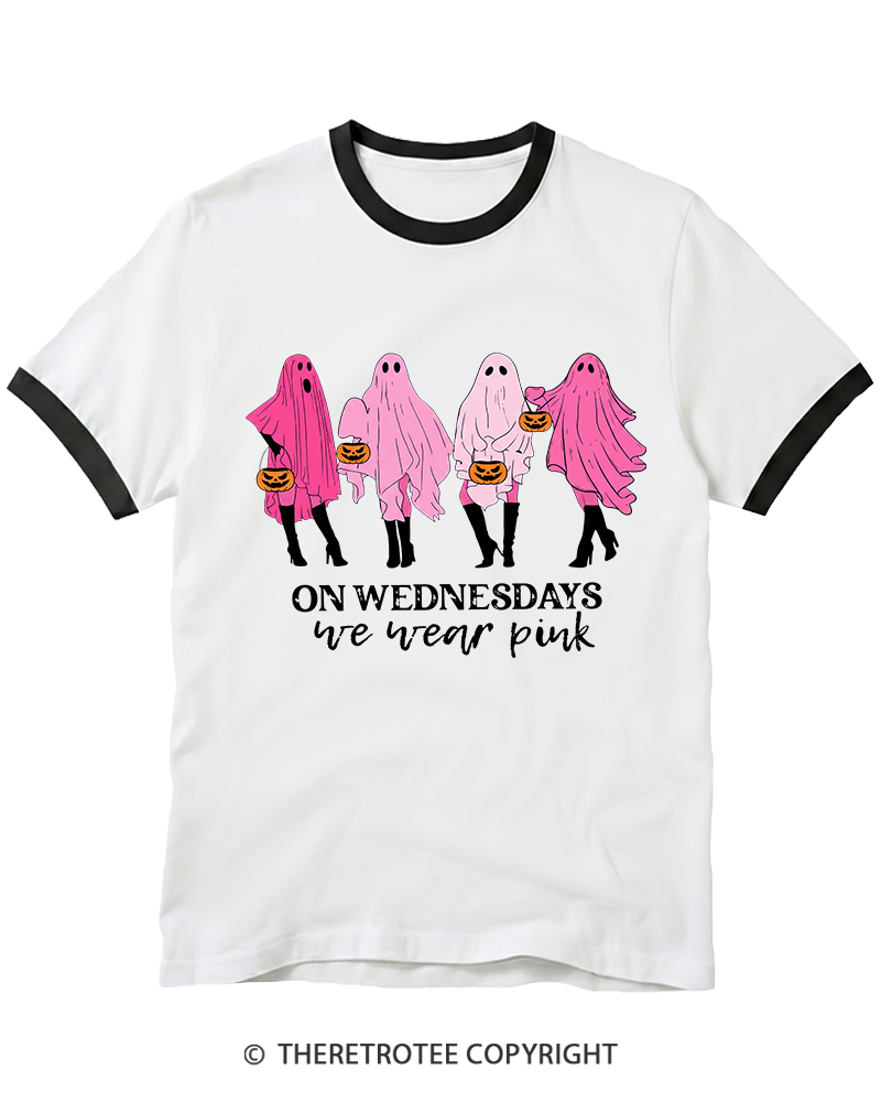 TheRetroTee On Wednesdays We Wear Pink 2000s Ringer T-Shirt