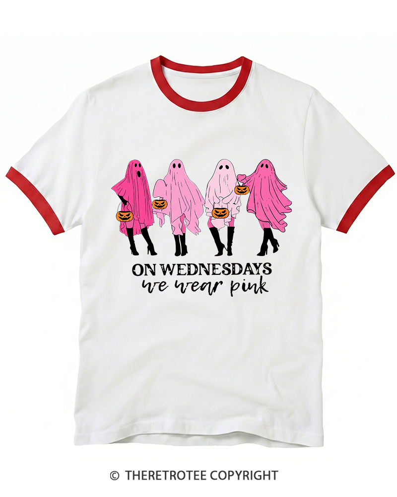 TheRetroTee On Wednesdays We Wear Pink 2000s Ringer T-Shirt