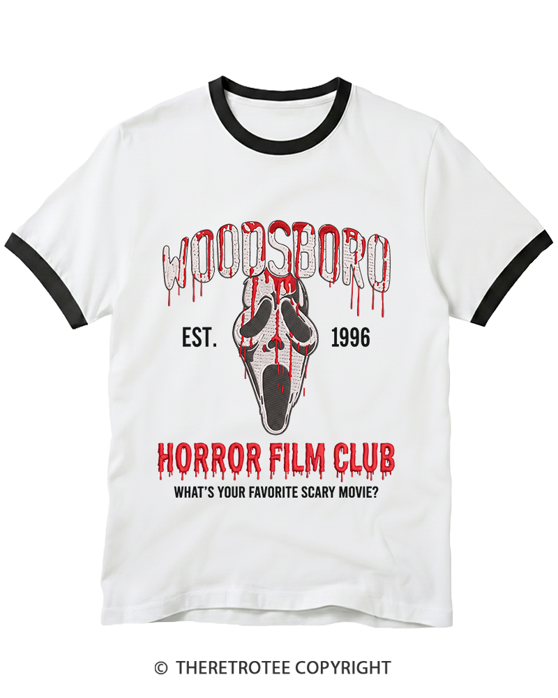 TheRetroTee What's Your Favorite Scary Movie 1990s Ringer T-Shirt