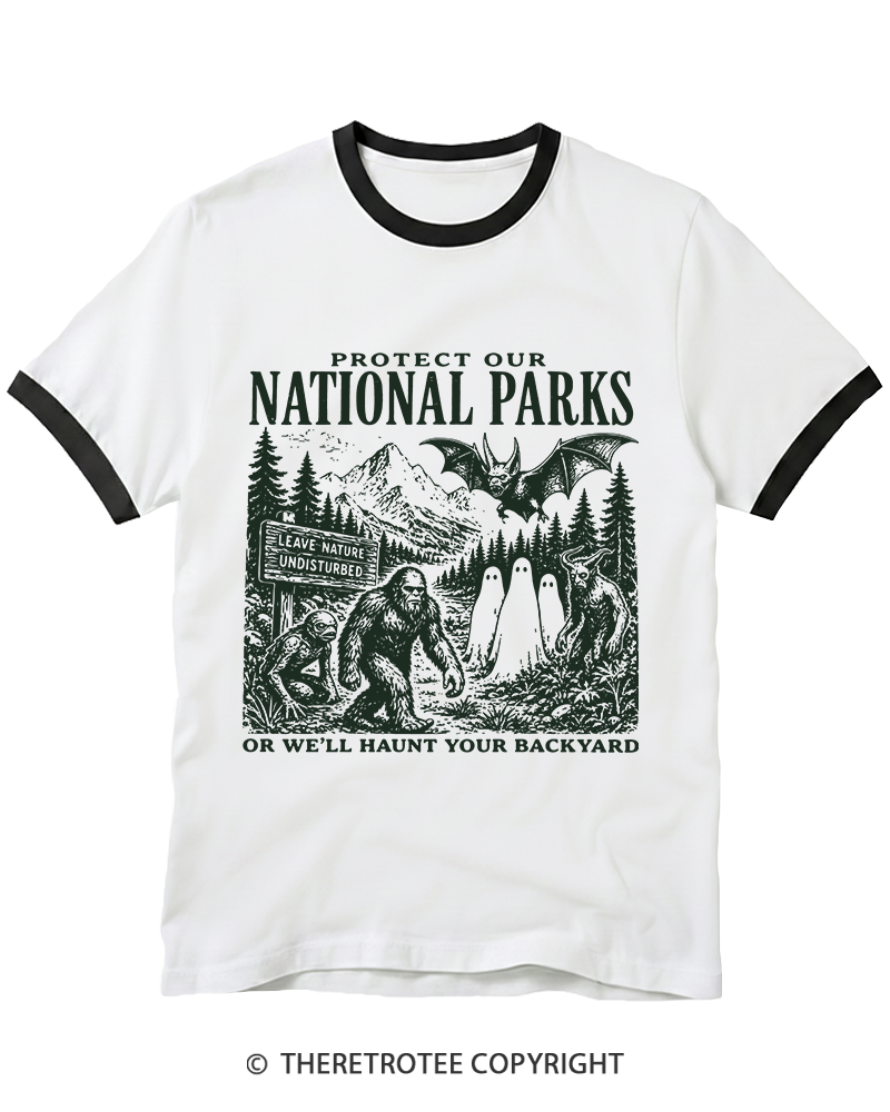 TheRetroTee Protect Our National Parks Ringer T-Shirt