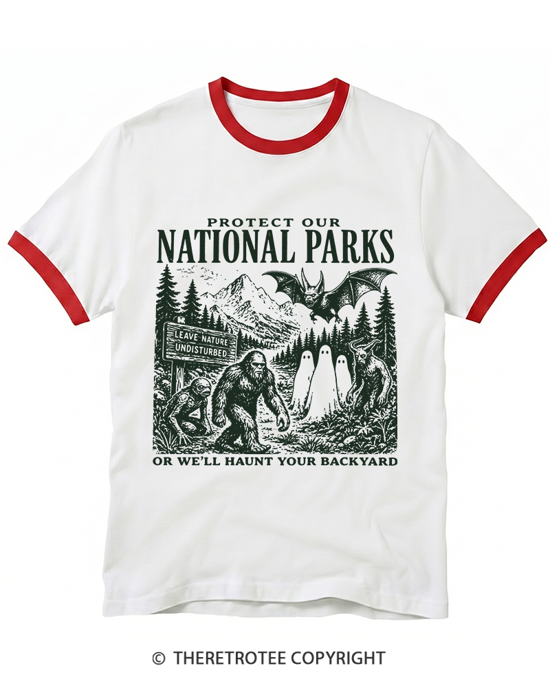 TheRetroTee Protect Our National Parks Ringer T-Shirt