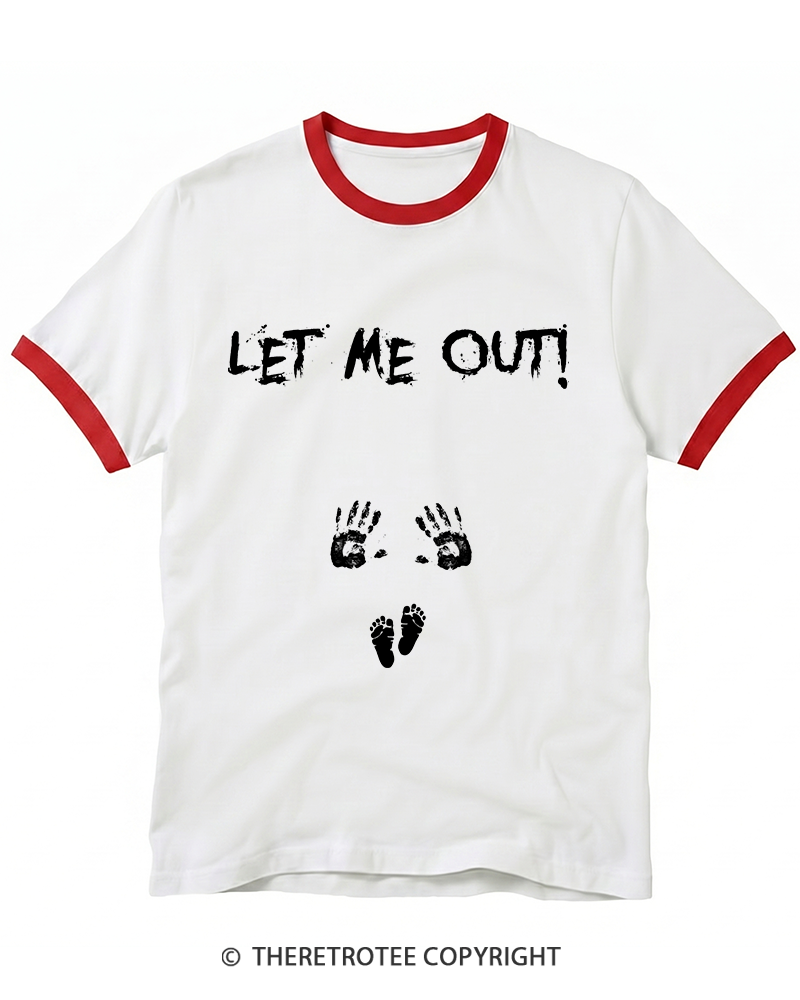 TheRetroTee Let Me Out Ringer T-Shirt