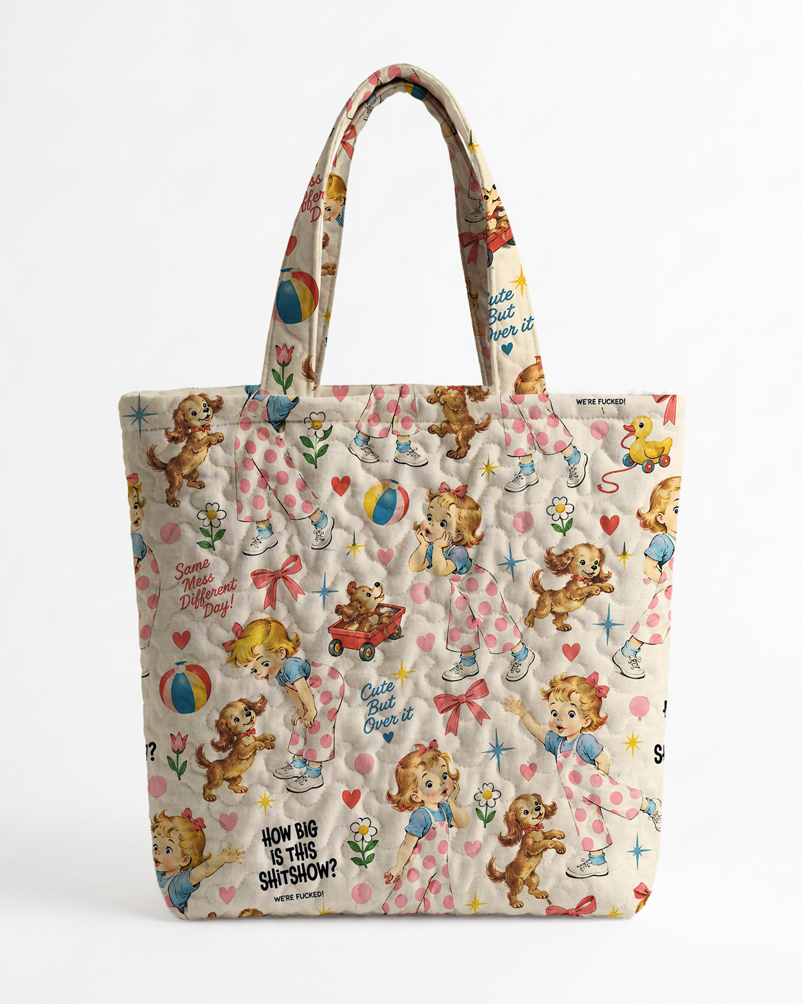 TheRetroTee Sweet Vintage Girl Tote Bag