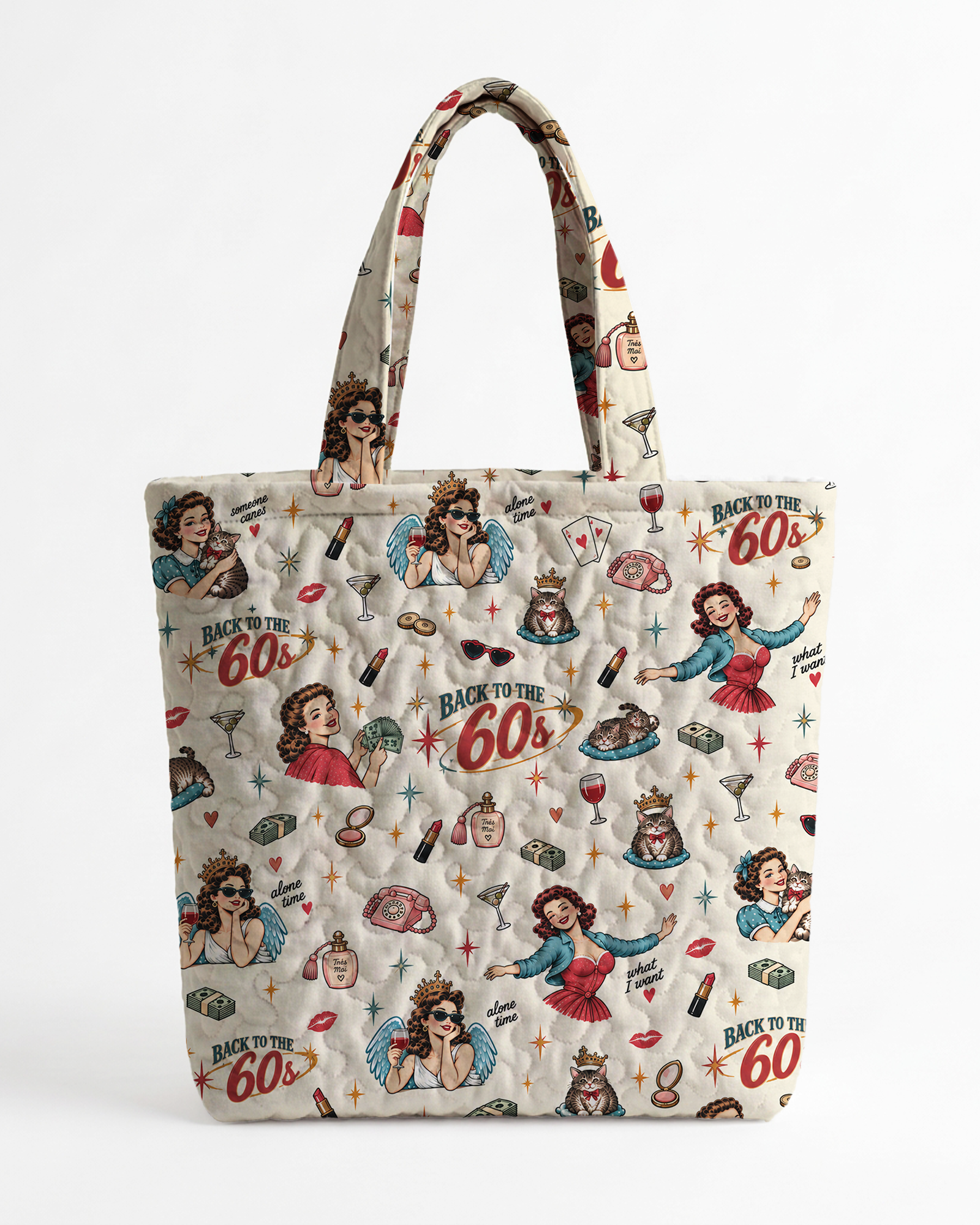 TheRetroTee Back to the 60s Vintage Glamour Girl Tote Bag