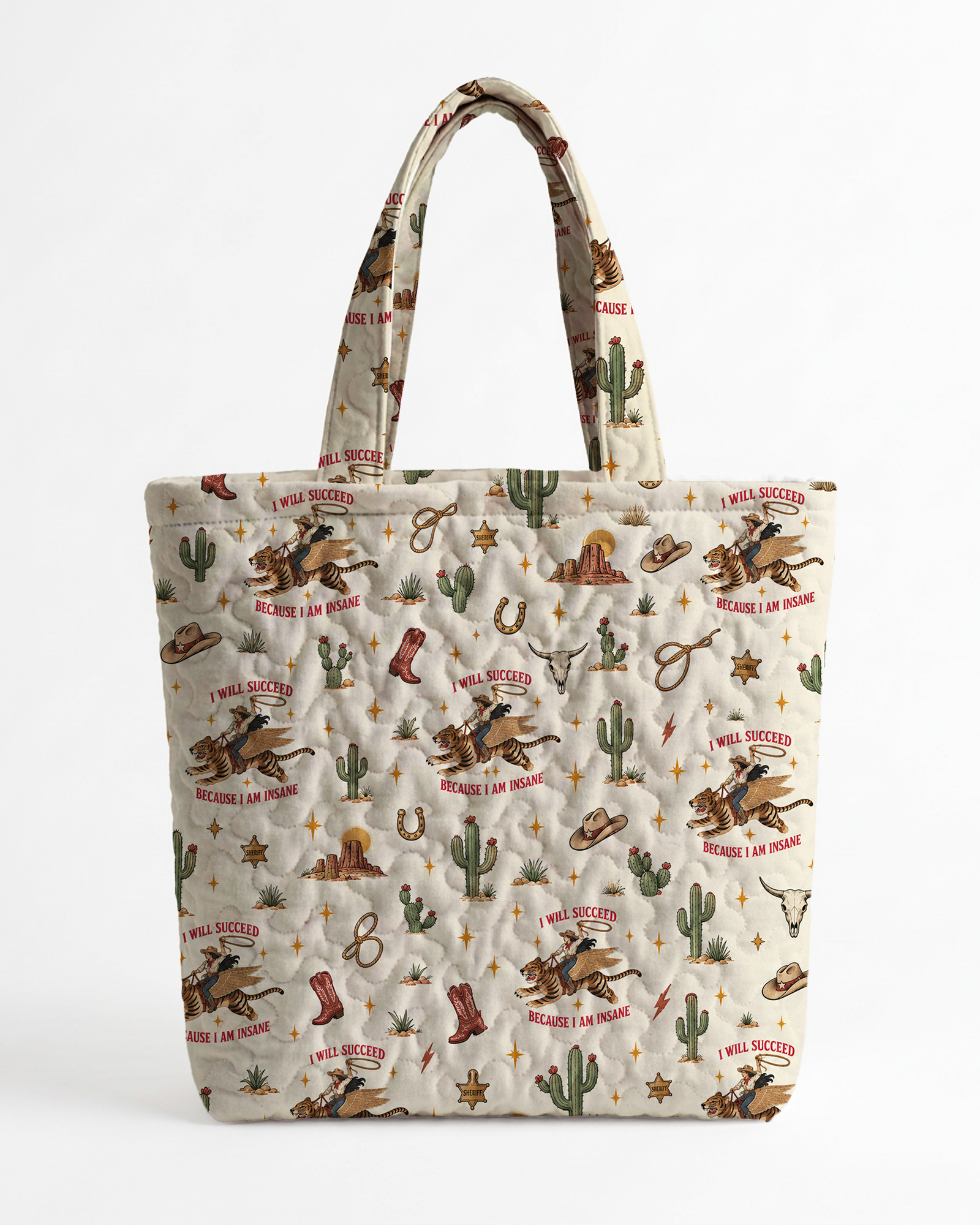 TheRetroTee Western Cowgirl Tote Bag