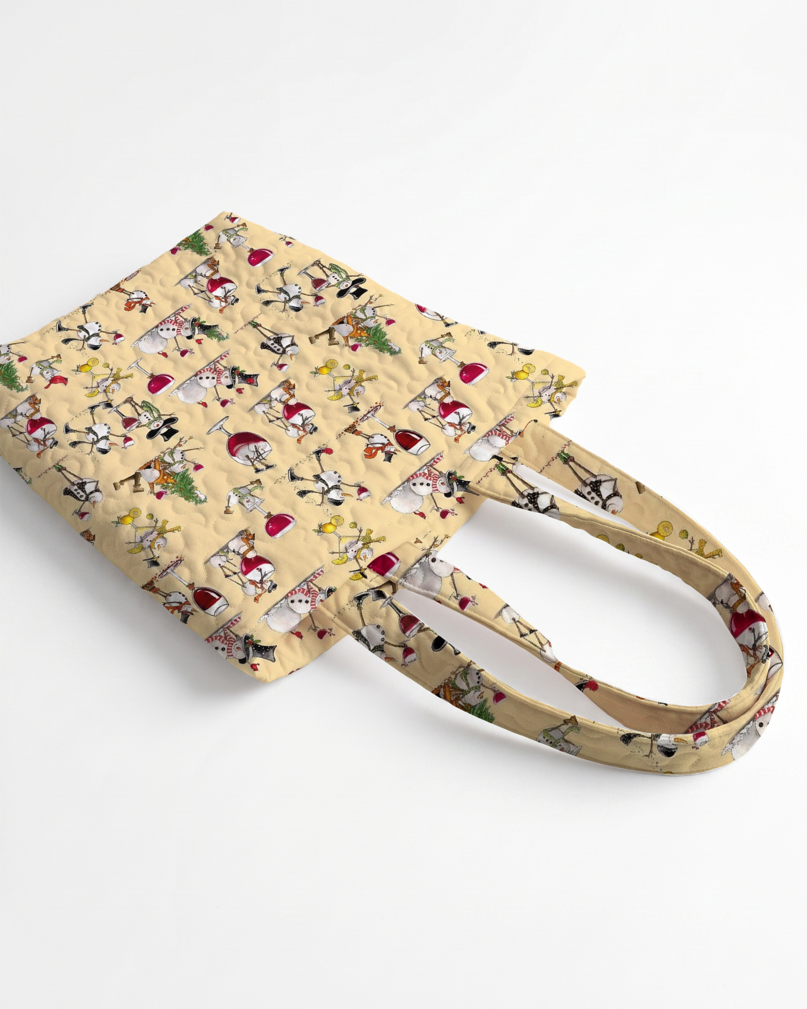 TheRetroTee Red Wine Festive Party Tote Bag