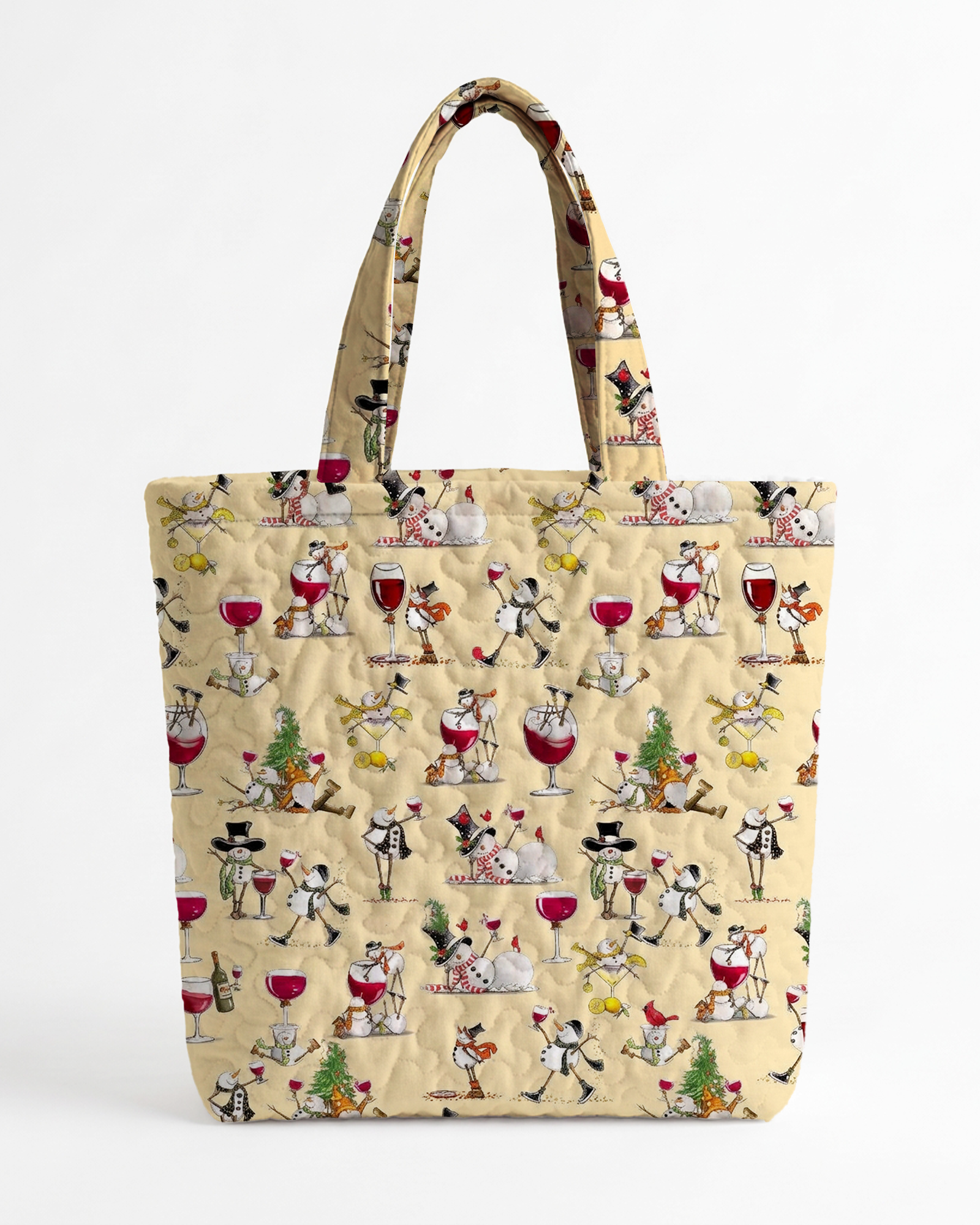 TheRetroTee Red Wine Festive Party Tote Bag